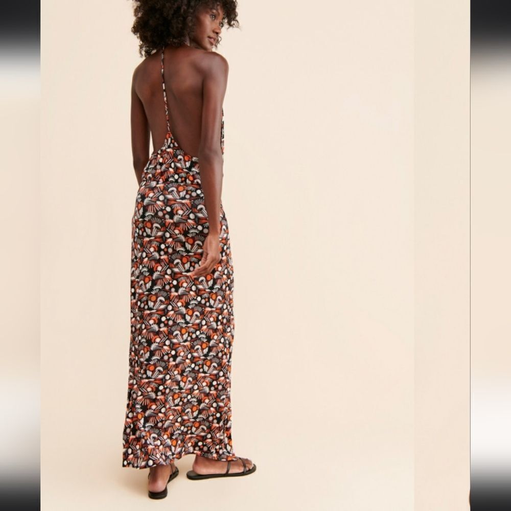 Free People Women's Midi V neck Daria Dress with high thigh slit Size XS… - Picture 11 of 13